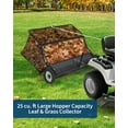 thumbnail image 3 of Heavy Duty Tow-Behind Lawn Sweeper – 48" Wide, 26 Cu. Ft Spring-Loaded, Adjustable Brush Height, Easy Dump Handle, Large Leaf & Grass Collector for Lawn, Farm, Garden Cleanup, Black | 48 inches, 3 of 8