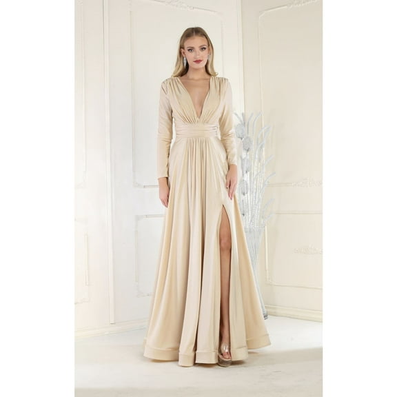 Formal Dress Shops Inc Juniors Womens Stretchy Formal Evening Gown