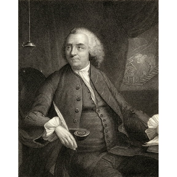 Posterazzi DPI1838765 Benjamin Franklin 1706-1790 American Statesman From A Drawing by M. Chamberlin Engraved by S. Freeman Poster Print, 13 x 17