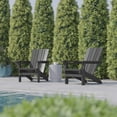 thumbnail image 6 of BizChair Adirondack Chair with Cup Holder, Weather Resistant HDPE Adirondack Chair in Gray, Set of 2, 6 of 12