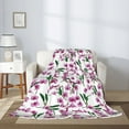 thumbnail image 2 of Sigee Orchids Flowers for Flannel Blanket - Ultra-Soft, Warm and Cozy, Perfect for Couch, Bed, or Travel-50"x40", 2 of 6