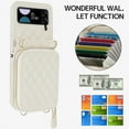 thumbnail image 2 of Compatible Samsung Galaxy Z Flip 4 Case with Card Holder,Shockproof PU Leather Crossbody Lanyard Cover Protective Strap Case for Galaxy Z Flip 4 Wallet Case,Samsung Z Flip 4 Case for Women White, 2 of 14