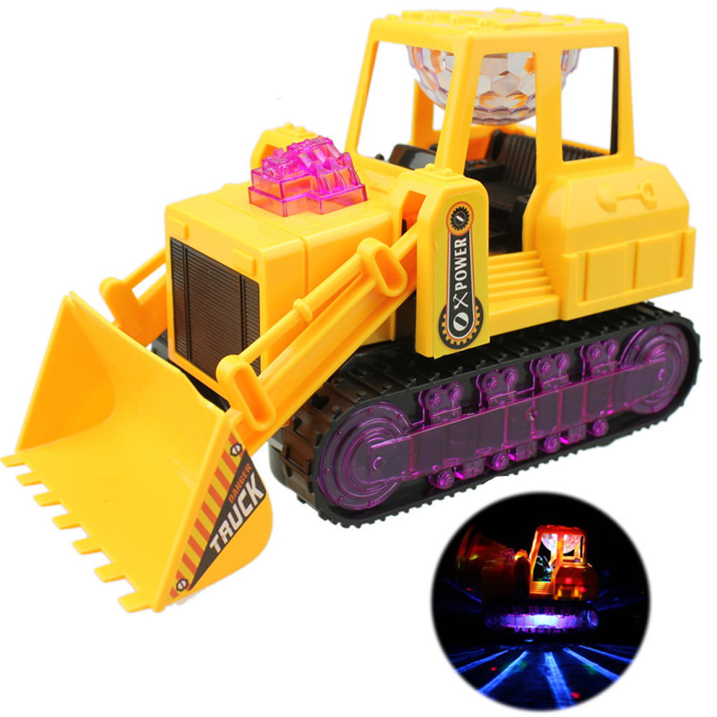 Kid LED Electric Construction Musical Vehicle Excavator Truck Toy Car Child Gift 