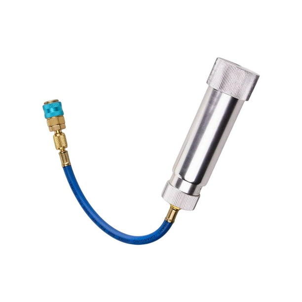 Inyector de aceite,Líquido de aire acondicionado de metal de inyección de aceite de automóvil,Inyector de aceite de aire acondicionado para coche R134A,Relleno de herramienta de inyector