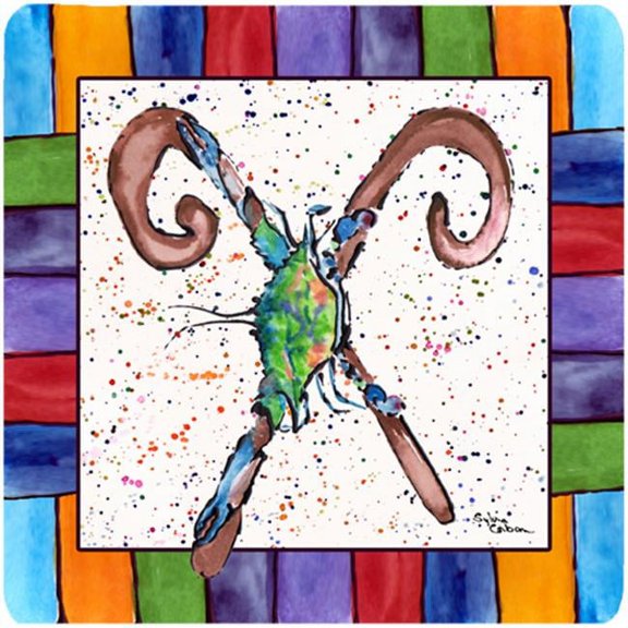 Beach And Seafood Foam Coasters - Set Of 4