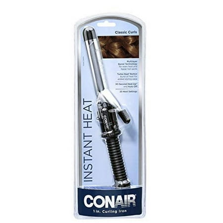 Conair Instant Heat Curling Iron, 1-inch Black, CD87N