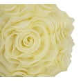 thumbnail image 4 of Beautiful Handmade 3D Rose with Custom Made Fabric Decorative Throw Pillow 16" Round (Yellow, Case Only), 4 of 5