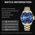 thumbnail image 2 of ZUNPAI Watches for Men with Luminous Calendar Waterproof, Men's Wristwatch Fashion Quartz Analog Stainless Steel Strap Watch, 2 of 7