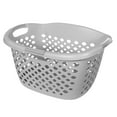Home Logic 1.8 Bushel Hip Grip Plastic Laundry Basket, Gray