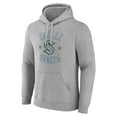 thumbnail image 2 of Men's Heathered Gray Seattle Kraken Heritage Pullover Hoodie, 2 of 3