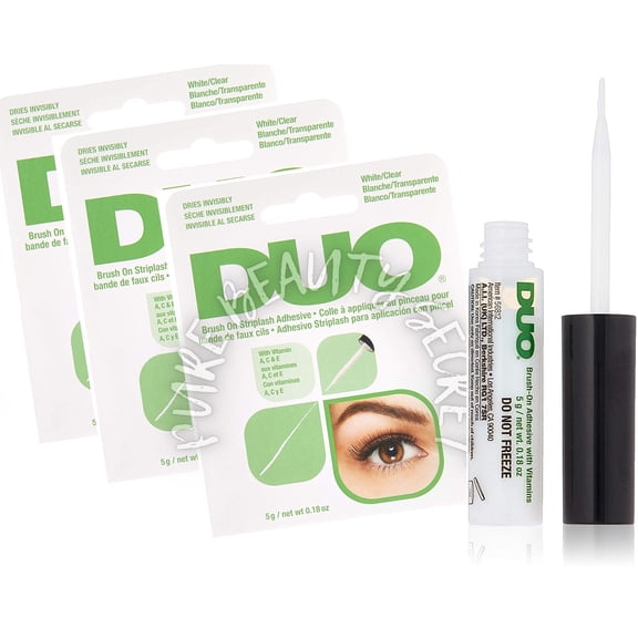 Ardell Adhesive - DUO Quick-Set Striplash 5g - White/Clear x 3