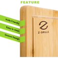 thumbnail image 3 of Z GRILLS Bamboo Wood Cutting Board Kitchen Butcher Carving Chopping BBQ, 3 of 6