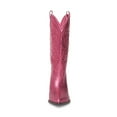 thumbnail image 4 of Steve Madden West Pink Metallic Pull On Pointed Toe Block Heel Western Boots (Pink Metallic, 8), 4 of 9