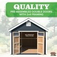 thumbnail image 3 of Little Cottage Co. 10x20 Colonial Williamsburg Shed with Operable Windows and Floor, Outdoor Wood Storage Do-It-Yourself Precut Kit, 3 of 10