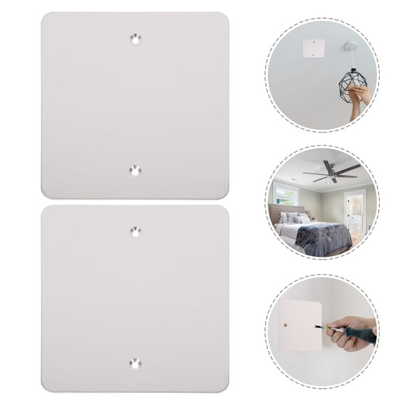 SEWOART 2Pcs Stainless Steel Outlet Covers Electrical Panel Wall Plates Ceiling Box Covers for Home