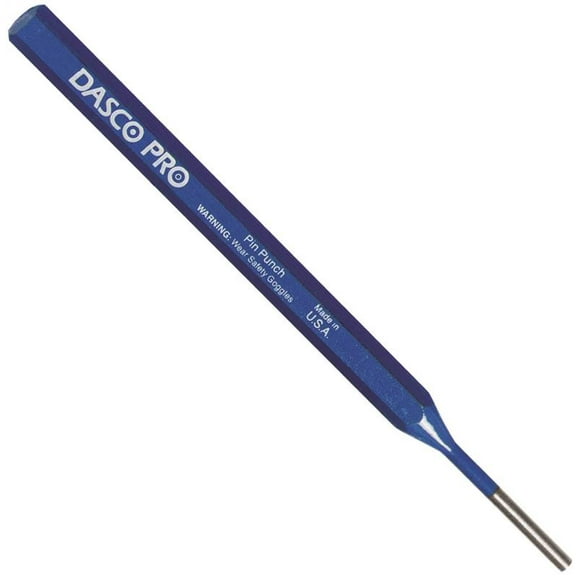 Dasco 589-0 Pin Punch, 1/4 in Tip, 6 in OAL, High Carbon Steel