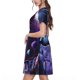 thumbnail image 2 of Easygdp Feathered Wolf para Vestido Transpirable de Mujer, Vestido Suelto de Manga Corta con Pliegues y Bolsillos para el Verano, 2 of 6