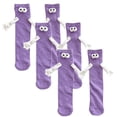 thumbnail image 2 of Calcetas Magneticas MagSoxPurple 3Pares Morado 5-9.5US Animados Calcetines Tubo Medio Magnéticos Poliéster., 2 of 5
