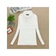 thumbnail image 2 of Camiseta básica de manga larga con cuello alto para mujer, de algodón, ajustada, informal, elástica, para otoño e invierno, 2 of 6