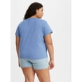 thumbnail image 2 of Levi's Womens Plus Size Varsity Tee,Blue,3X, 2 of 3