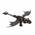 thumbnail image 4 of Toothless Night Light Fury Dragon Building Blocks Set MOC Bricks Educational Toy 233pcs Black, 4 of 9