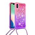 thumbnail image 2 of Funda para iPhone X/iPhone XS Brillantina Líquida Divertida Reluciente y con Cristales en Movimiento Cuerpo Cruzado con Cordón Ajustable, 2 of 5