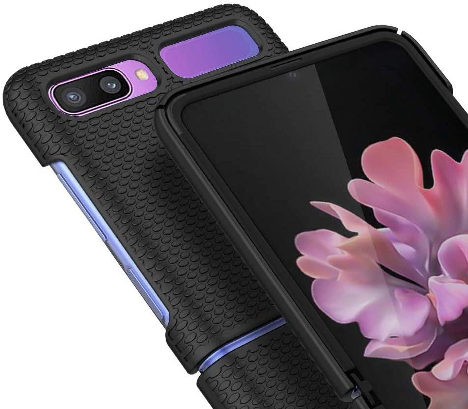 Galaxy Z Flip Case with Clip, BELTRON Snap-On Protective Cover with Rotating Belt Holster Combo and Built in Kickstand for Samsung Galaxy Z Flip Phone SM-F700