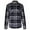 Storm Gray/Navy, variant on Mens Sherpa Lined Checked Shirt Jacket