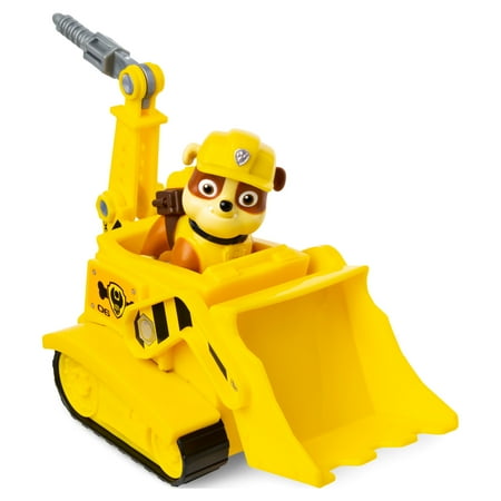 PAW Patrol, Rubble’s Bulldozer Vehicle with Collectible Figure, for Kids Aged 3 and Up