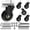 Clear-No Brakes, variant on 3 Inch Creeper Replacement Wheels 6 Pack Swivel Caster Wheel snap on cart Castor for Creeper Service Cart Stool Post Mount, M10x 1" Metric Threaded Stem Casters