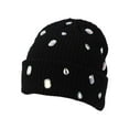 thumbnail image 4 of AWZXDE Girls Rhinestone Glitter Knitted Beanie Hats For Women Double Layer Outdoor Warm Personality Street Style Cap Black, 4 of 4