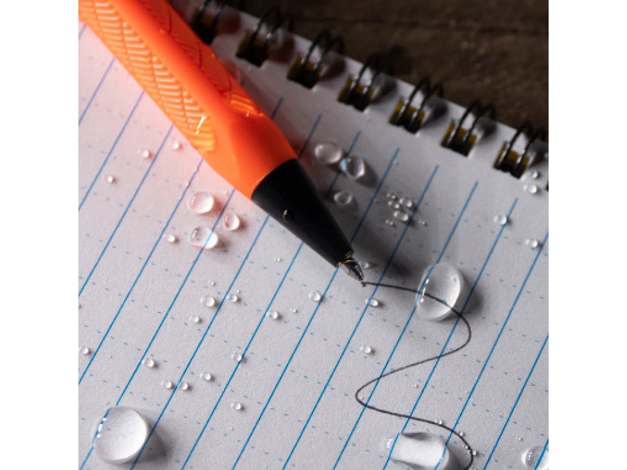 Rite in the Rain Pen,Black Ink,Orange Barrel,Fine OR20