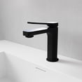 thumbnail image 4 of ANZZI Single Handle Single Hole Bathroom Faucet With Pop-up Drain in Matte Black & Chrome, 4 of 8
