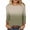 Army Green, variant on Staron Women Vintage Printed Sweaters Round Neck Long Sleeve Casual Soft Lightweight Fall Pullover Tops Army Green L