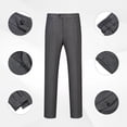 thumbnail image 5 of Conjunto de traje WULFUL para hombre, chaqueta tipo blazer ajustada con un botón, 5 of 5