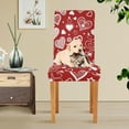 thumbnail image 6 of Valentine''s Day Heart Clover Dining Room Chair Covers Set of 4, Stretch Chair Slipcovers Removable Washable Chair Protector Cover for Kitchen, Dining Room, Holiday Party, Home Decor, 6 of 6