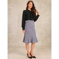 thumbnail image 4 of DARING DIVA Women's Ruffle Hem Pencil Skirt High Waist Midi Skirts XL Light Purple, 4 of 6