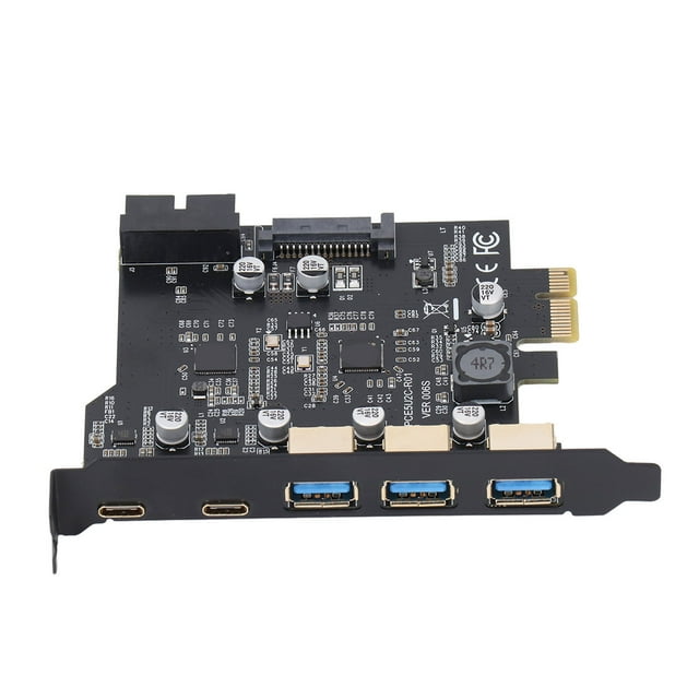 PCIe Expansion Card, Stable 5 Port High Speed PCIe To USB 3.2 Card for Desktop PC for Linux