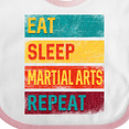 thumbnail image 4 of Inktastic Eat Sleep Martial Arts Repeat Boys or Girls Baby Bib, 4 of 4