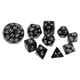 thumbnail image 2 of Juego de 10 dados numerados de varias caras, 6 colores a elegir, herramienta de juego PG Negro, 2 of 9