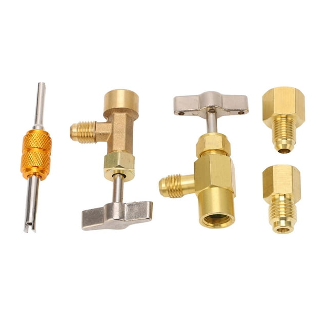Valve de Distributeur de Réfrigérant, Style Poignée en T pour Robinet de Canette R134A pour Système de Climatisation de Voiture