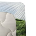 thumbnail image 3 of Ambesonne Nature Fitted & Top Sheet Set with Sham, Sunny Landscape Tea Fields, Green and Blue, 3 of 4
