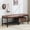 Dark Brown, variant on BRILHAMEZ 55"Wide Upholstered Bench Bed End Bench with Storage Box Iron Frame Shoe Bench for Bedroom Living Room Entryway,Dark Brown