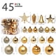thumbnail image 2 of Paquete de 45 bolas de Navidad Set DIY Tree Party Festival Atmósferas Colgante de Navidad Reutilizable Decoración de fotografía al aire libre Kits de decoración para fiestas blanco dorado Bewildely HA065297-06B, 2 of 6