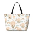 thumbnail image 2 of Gaeub Air Balloon and Flower Beach Travel Bag, Multi-Pocket Beach Bag, Summer Vacation Bag, Beach Essentials Tote, 2 of 7