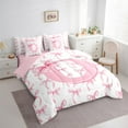 thumbnail image 3 of Castle Fairy Girls Alphabet O 7-Piece Bedding Comforter Set,Personalized Initial King Bedding Sets,Pink Bow Ultra Soft Bed Sheets,Ultra Soft Home Decor, 3 of 8