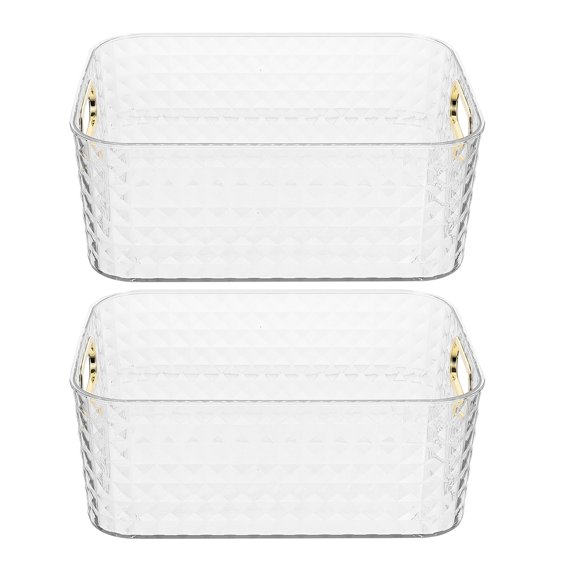 FONDOTIN 2Pcs Double Handle Makeup Storage Rack for Bathroom Toiletry Display and Desktop Cosmetic Organization