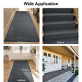 thumbnail image 6 of Qunbio Commercial Carpet Runner, 3' x 10' Commercial Rugs with Rubber Edge, Non-Slip Hallway Runner Rug for Indoor Outdoor High Traffic Areas, Gray, 6 of 9