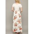 thumbnail image 3 of Made by Johnny Women's Short Sleeve Loose Plain Casual Long Maxi Dresses with Pockets XXL SOLID_WHITE_FLORAL, 3 of 6