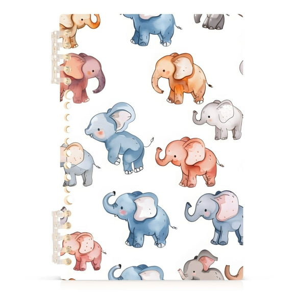 Cute Little Elephant Spiral Journal Notebook College Ruled Notebook 8.3" x 5.7" A5 Lined Thick Paper Page